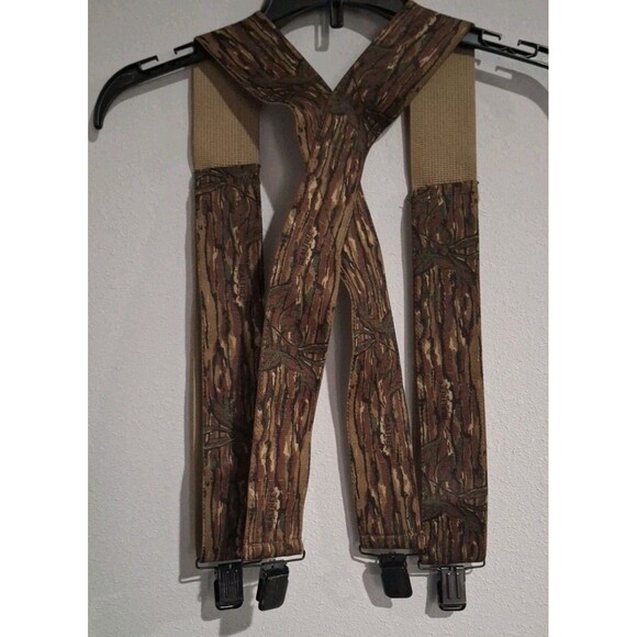 Vintage 90s Realtree Camouflage Adjustable Clip On Hunting Suspenders USA - Picture 6 of 8